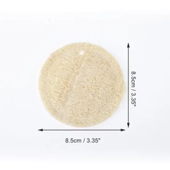 Unique Bargains Circular Convenient Kitchen Sponge White 2 Pcs image {1}