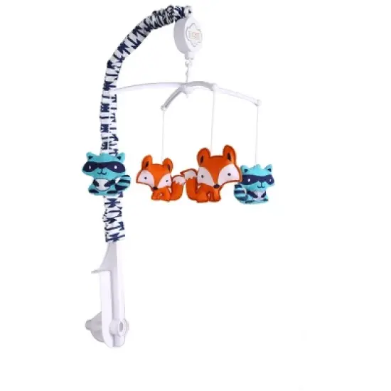 Bacati - Aztec Print Liam Aqua Orange Navy 10 pc Crib Bedding Set with Long Rail Guard Cover image {2}