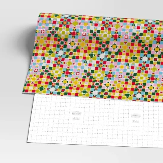 25 sq ft Christmas Humble Cheer Premium Red White Icon Stars Plaid - Wondershop&trade; image {2}