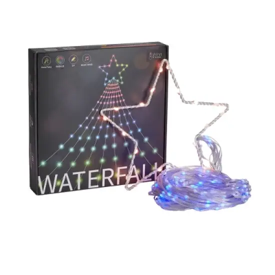 Christmas Vivvi App Based Outdoor Waterfall Lights, 11.8 Ft 344 LEDs image {2}