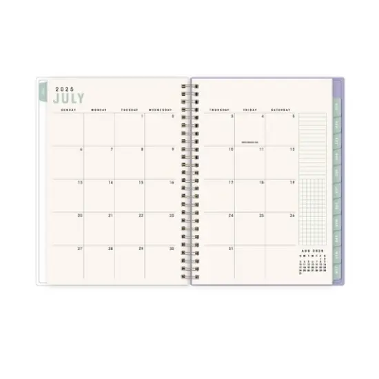 Blue Sky Brook Gossen Planner Notes Clear PET 5.875"x8.625" Weekly/Monthly Wirebound (12 Month) Rainbow Confetti Undated image {5}