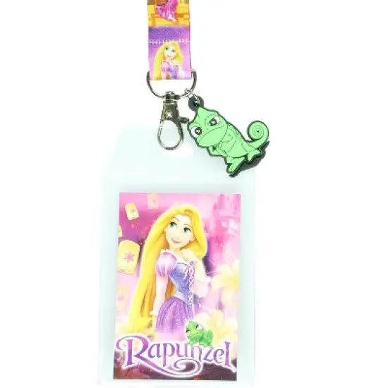 Disney Tangled Princess Rapunzel Scenes Breakaway Lanyard ID Badge Holder image {1}
