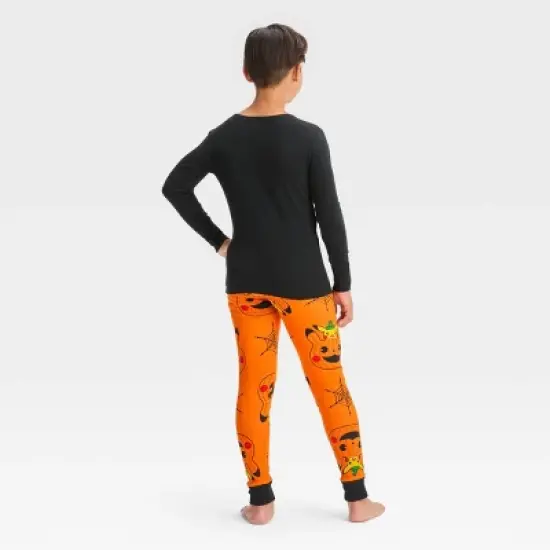 Boys' Pok&eacute;mon Pikachu Halloween 2pc Long Sleeve Pajama Set - Black/Orange image {1}
