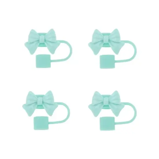 Unique Bargains Bow Straw Cover Cap 4 Pcs image {7}