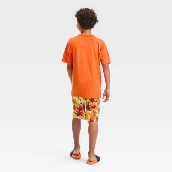Boys' NASA 2pc Pajama Set with Slide Sandals - Orange image {1}
