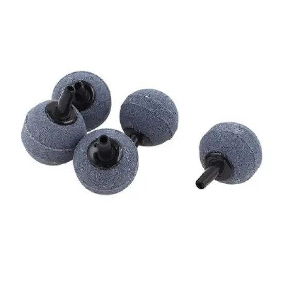 Unique Bargains Mineral Bubble Air Stone for Fish Tank Aquarium 1" Dia Gray 5 Pcs image {2}