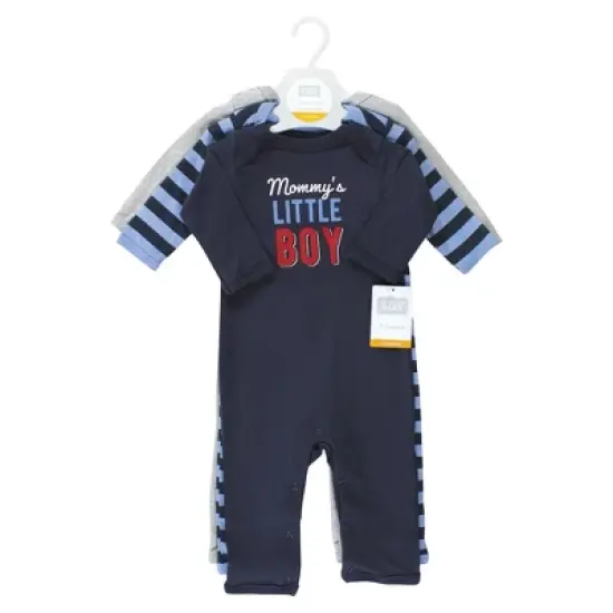 Hudson Baby Infant Boys Cotton Coveralls, Mommys Little Boy image {1}