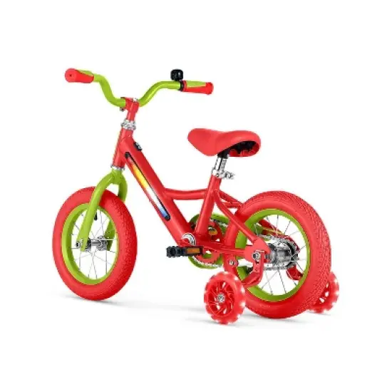 Jetson Light Rider 12" Kids' Light Up Bike - Red/Lime image {9}