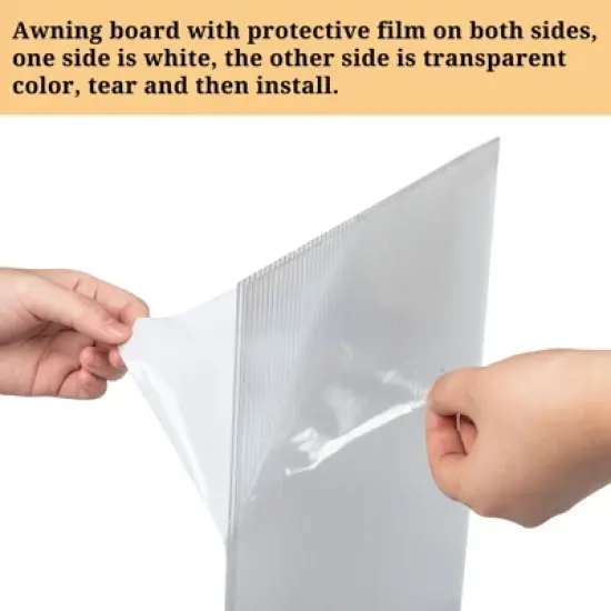 Karl Home | 77 in. W x 9.8 in. D Brown Polycarbonate Cover Awning image {1}