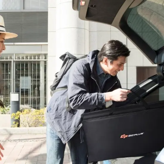 Costway Portable BBQ Aluminum Camping Table Kitchen Cook Station w/ Storage Organizer image {5}