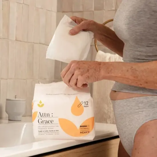Attn: Grace Incontinence Pads - Heavy Absorbency - 12ct image {2}
