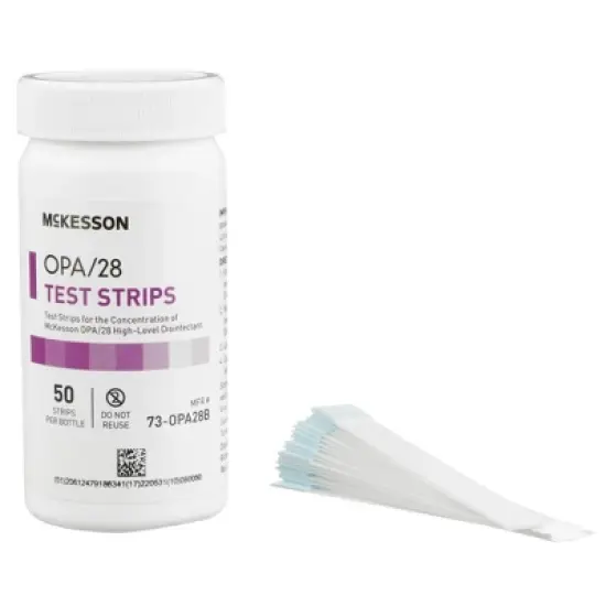 McKesson OPA/28 OPA Concentration Indicator Pad 50 Test Strips Bottle image {7}