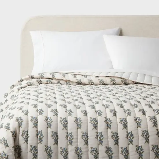 Voile Woodblock Printed Quilt Ivory - Threshold&trade; image {3}