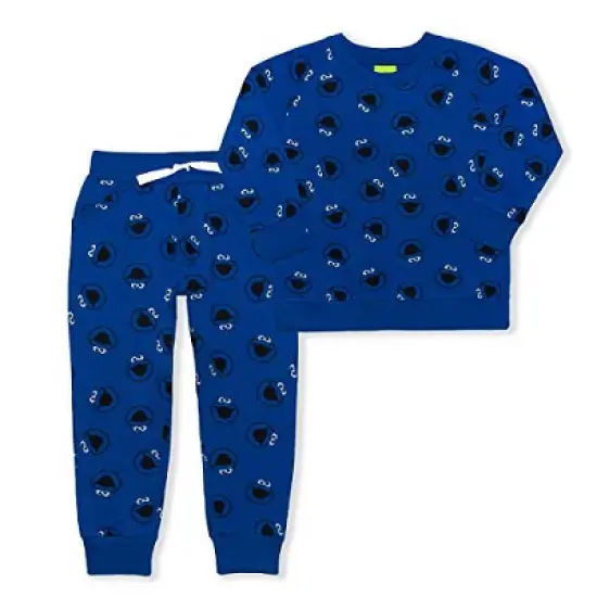 Sesame Street Boy's 2-Pack Allover Print Long Sleeve Shirt and Jogger Pant Set for toddler image {3}