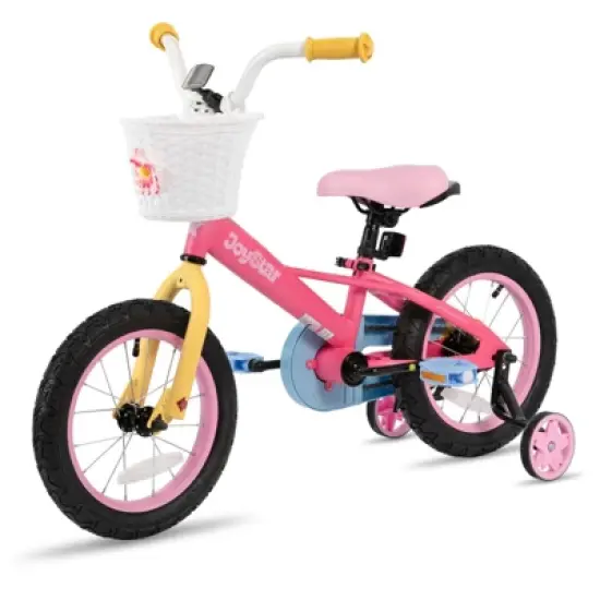 JOYSTAR Kids Bike for 2-7 Years, 12" 14" 16" Girls Toddler Bicycle with Training Wheels & Coaster Brake, Rainbow Bike, Macarons image {10}