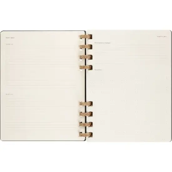 Moleskine 2023-24 Academic Spiral Planner 8"x9.25" Midnight Black image {3}