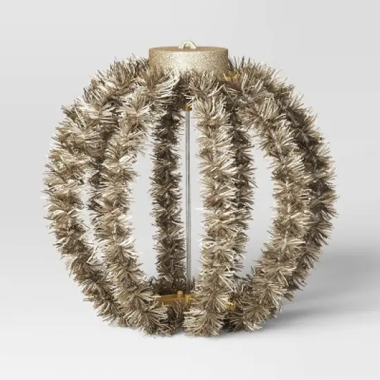 LED Christmas Hanging Tinsel Sphere with Warm White Lights - Wondershop&trade; image {2}