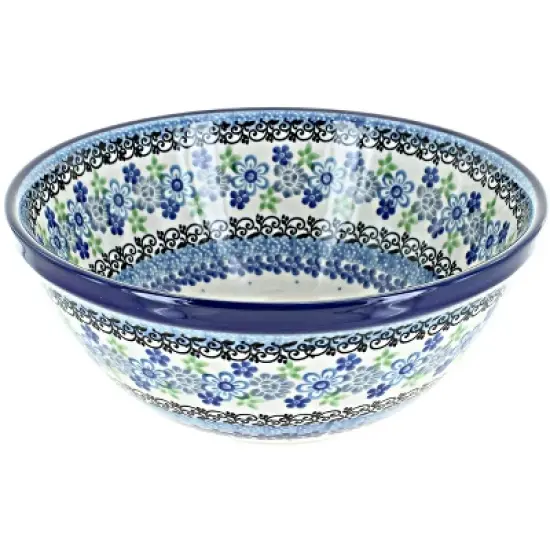 Blue Rose Polish Pottery 57 Ceramika Artystyczna Small Serving Bowl image {5}