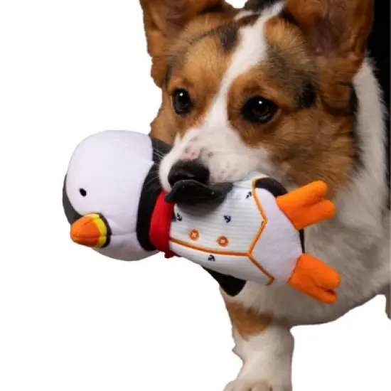 FurHaven Pet Products Dapper Dandies Plush Dog Toy Set - Nautical Collection - Otter & Puffin (2PK) image {1}