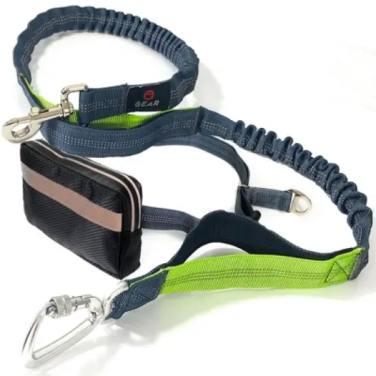 Hands-Free Dog Leash with Locking Carabiner & Waterproof Pouch for Walking, Jogging, Running & Hiking image {9}