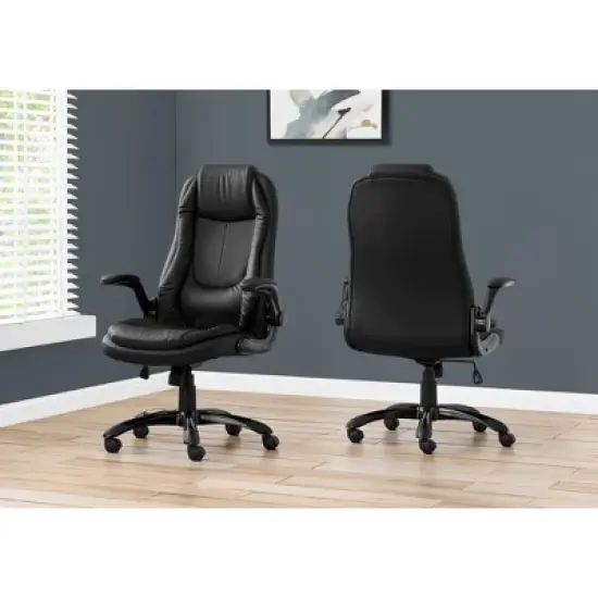 TiramisuBest Black Faux Leather Gaming - style Ergonomic Office Chair, Adjustable Height, 360&iexcl;&atilde; Swivel, Assembly Required image {3}