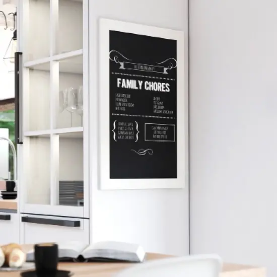 Merrick Lane Wall Mount Magnetic Chalkboard Sign, Hanging Wall Chalkboard Memo Board image {2}