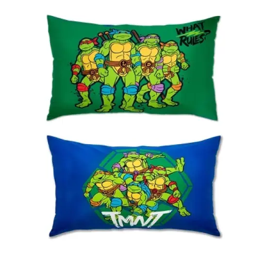 NoJo Teenage Mutant Ninja Turtles 4 Piece Toddler Bed Set - Includes a Comforter, Fitted Bottom Sheet, Flat Top Sheet, Reversible Pillowcase image {4}