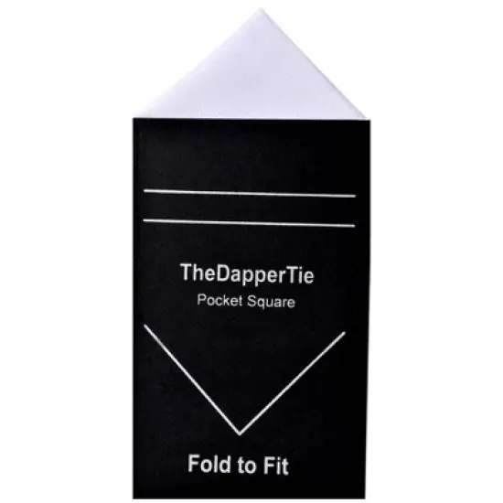 TheDapperTie - Men's Cotton Textured Triangle Pre Folded Pocket Square on Card image {3}