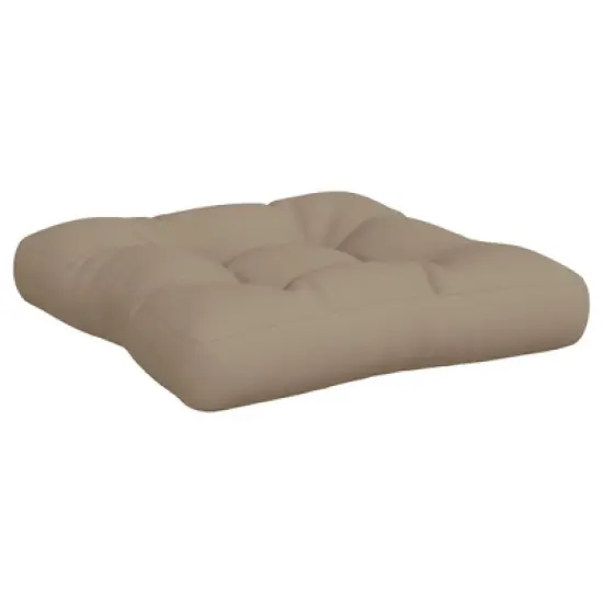vidaXL Pallet Cushion Taupe 100% polyester Standard image {5}