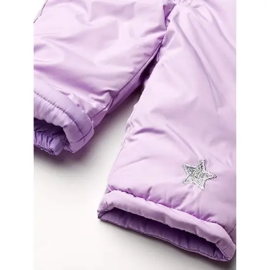 LONDON FOG Girls' Heavyweight 2-Piece Snow bib & Puffer Coat Snowsuit Set image {4}