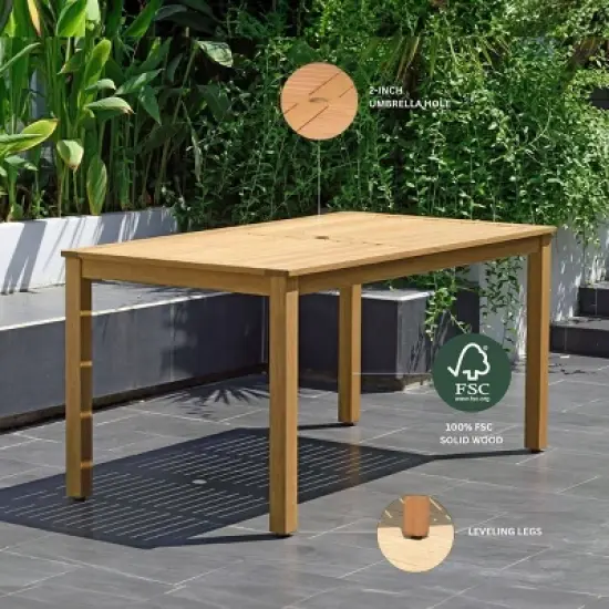 Amazonia 5pc Eucalyptus Round Neville Outdoor Patio Dining Set image {7}