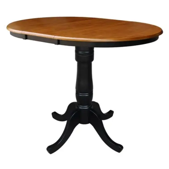 36" Round Counter Height Dining Table with 12" Leaf - International Concepts image {8}