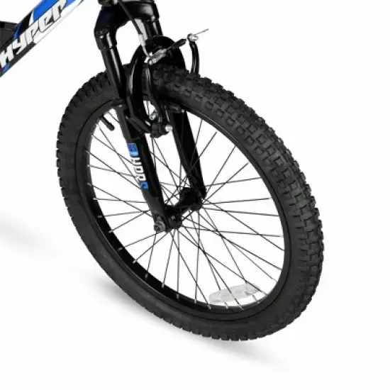 Hyper 20" Full Suspension Bear Mountain Bike - Black/Blue: 7-Speed, Steel Frame image {15}