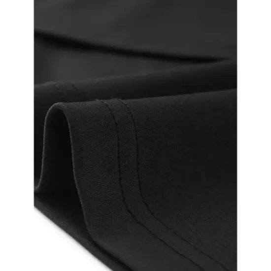 Agnes Orinda Women's Plus Size Deep V Neck Faux Wrap Sheer Long Sleeve Midi Party Work Dresses image {4}