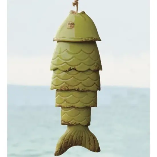 Wind & Weather Colored Porcelain Koi Fish Wind Chime image {4}