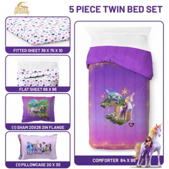 Jay Franco Unicorn Academy Twin Comforter Bed Set image {4}