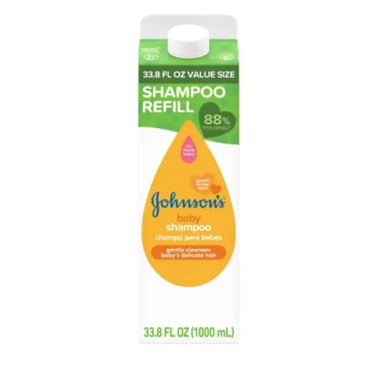 Johnson's Baby Gold Shampoo for Delicate Scalp & Skin - Refill Carton - 33.8 fl oz image {9}