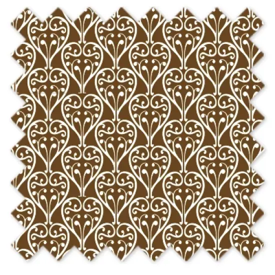 Bacati - Damask Chocolate/White Crib or Toddler Bed Skirt image {1}