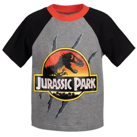 Jurassic World Jurassic Park Dinosaur Blue T-Rex T-Shirt and French Terry Shorts Outfit Set Toddler image {2}