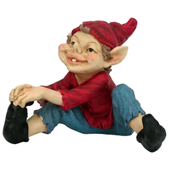 Design Toscano Eccentric Elf Garden Gnome Statue: Squeegee image {1}