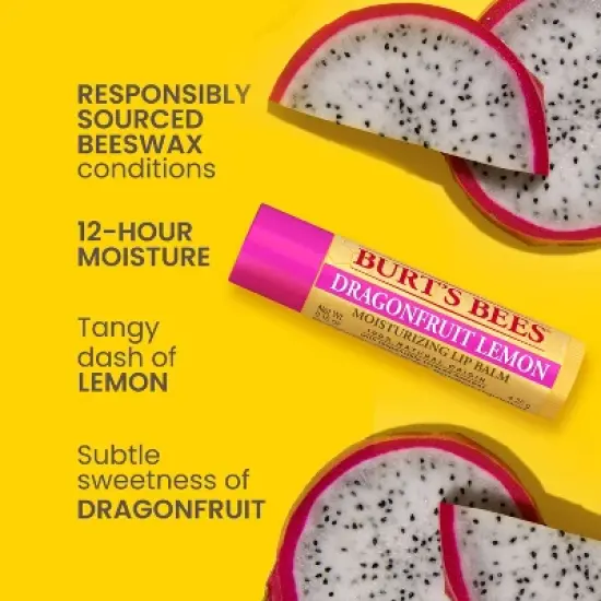 Burt's Bees Dragonfruit Lemon Lip Balm - 0.15oz image {2}