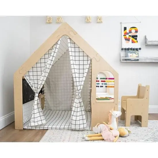 Avenlur Flair - Wooden 5 In 1 Indoor Playhouse Play Tent with Desk Table image {7}
