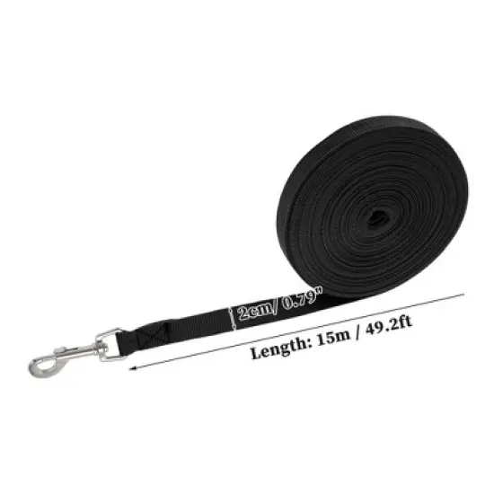 Unique Bargains Training Dog Leash 49.2ft Black 1 Pc image {3}
