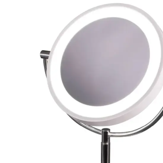 Makeup Mirror with Qi Charging Stand White (Includes LED Light Bulb) - OttLite image {4}