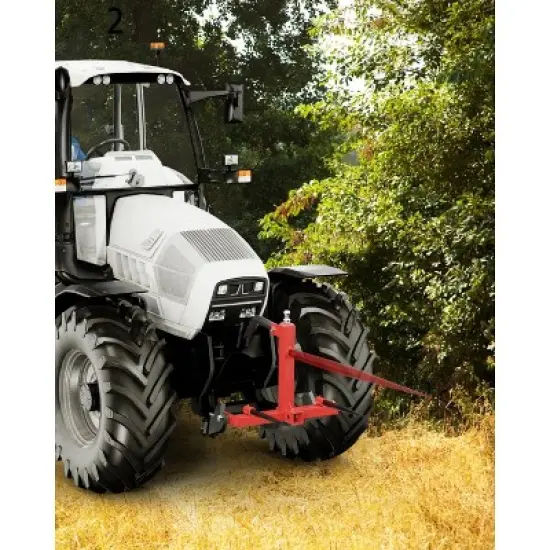 Hay Spear, Bale Spear - 49'' Heavy Duty 4500 Lbs Capacity, Quick Attach with Hex Nut & Sleeve for Tractors, Loaders image {7}