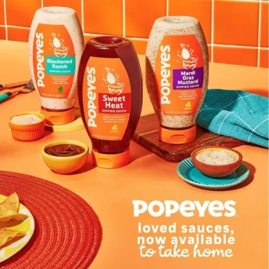 Popeyes Sauce Variety Pack (Blackened Ranch, Sweet Heat, and Mardi Gras Honey Mustard) image {4}