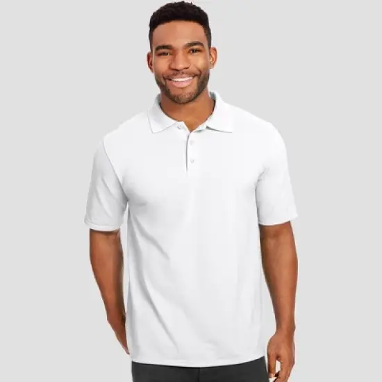 Hanes Men's X-Temp Performance Pique Polo Short Sleeve Shirt image {2}