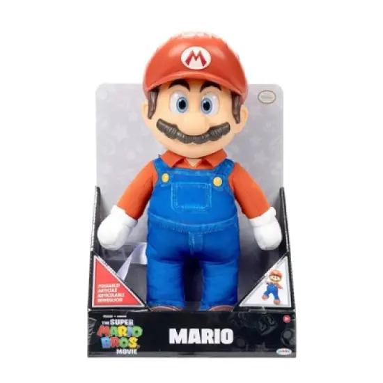 Nintendo The Super Mario Bros. Movie Mario Poseable Plush image {1}