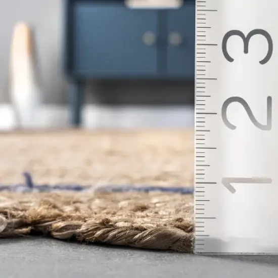 nuLOOM Tera Petals Braided Jute Area Rug image {2}