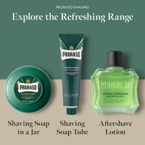 Proraso Professional Refreshing Shaving Cream (17.5 oz XXL Refill Size) with Menthol and Eucalyptus Oil image {5}